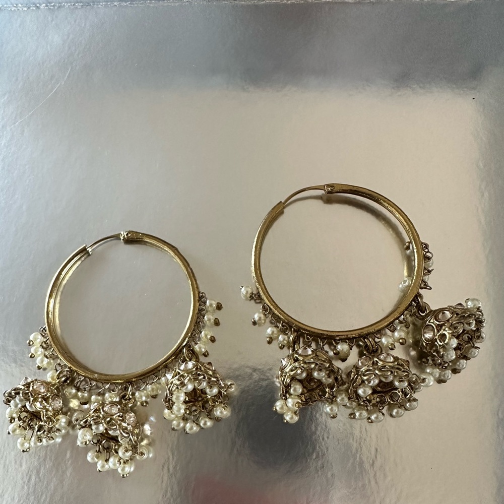Brand new unworn Indian lightweight hoop earrings